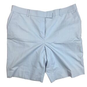 Brooks Brothers 346 Sky Blue Flat Front Chino Shorts Women's Petite Size 14P /34